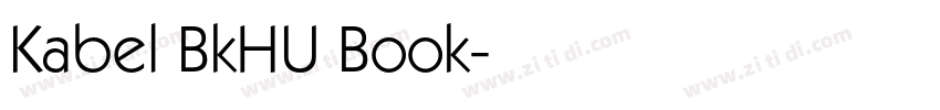 Kabel BkHU Book字体转换